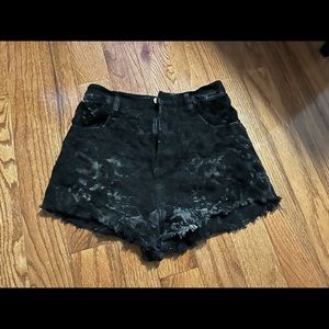 Free People Taupe high waisted denim shorts black Size 27